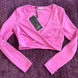 BO+TEE Pink Long Sleeve Athletic Top L